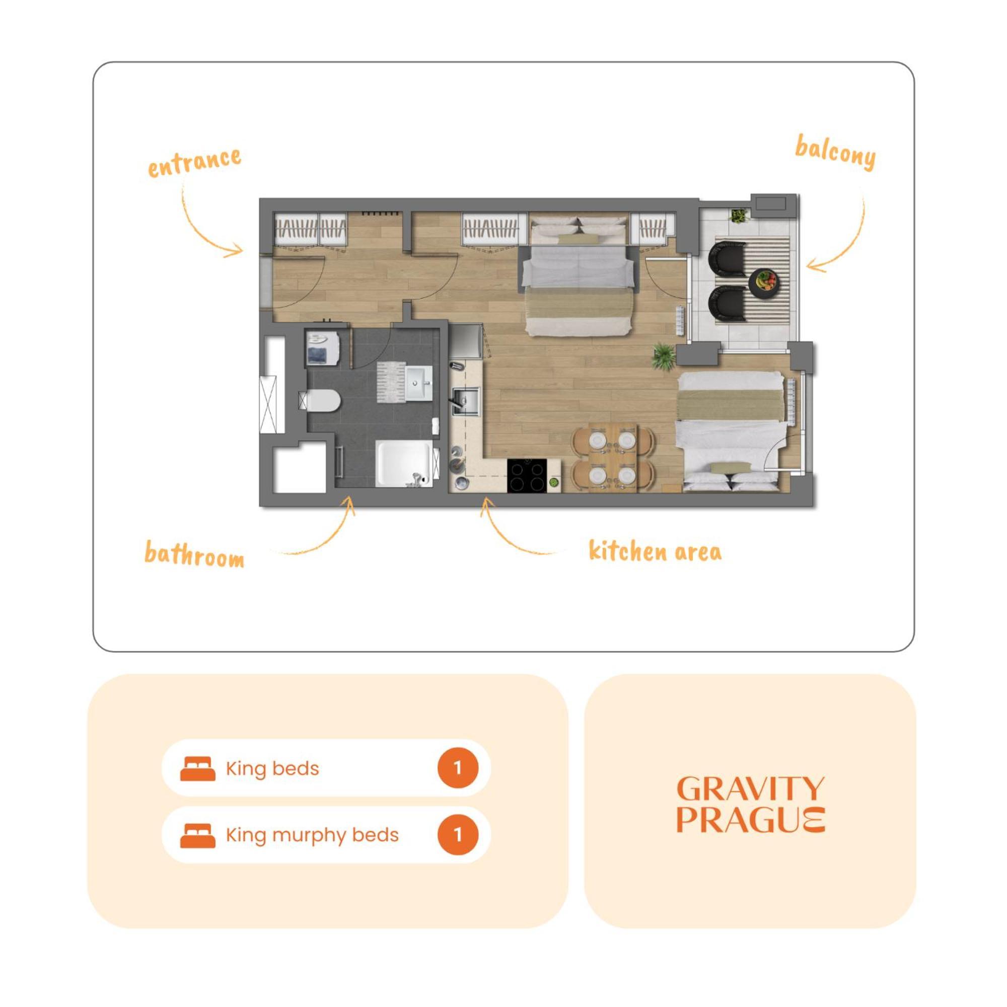 Yellow Apartment - Balcony, Free Parking, By Gravity Prague Exterior photo